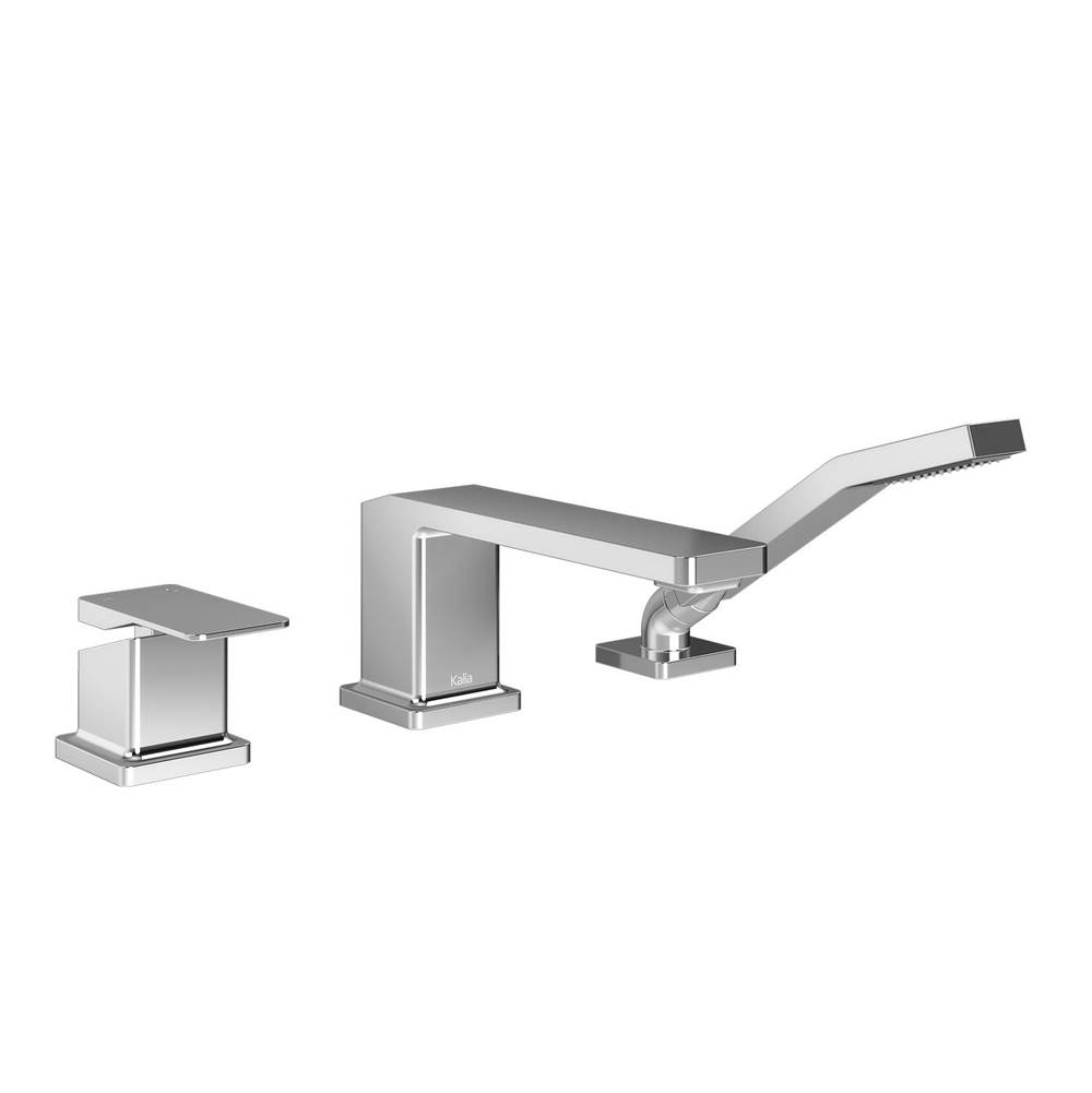 Kalia KAREO™ 3-Piece Deckmount Tub Filler with Handshower - Cartridge Included With Rough-in - Chrome