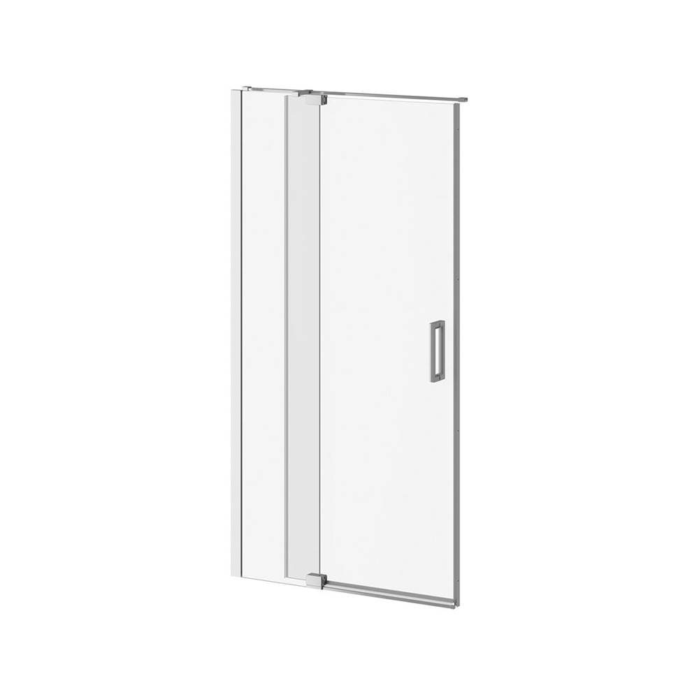 Kalia DISTINK™ 42''x77'' 2-Panel Pivot Shower Door for Alcove Inst. (Reversible) Chrome Clear Duraclean Glass