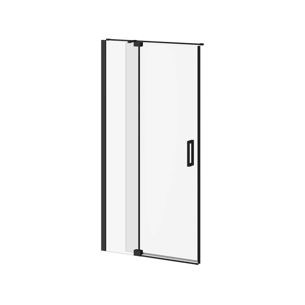 Kalia DISTINK™ 42''x77'' 2-Panel Pivot Shower Door for Alcove Inst. (Reversible) Matte Black Clear Duraclean Glass