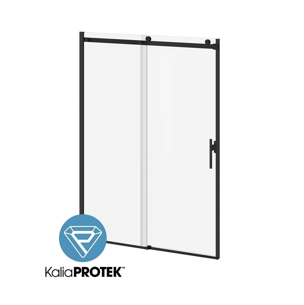Kalia KONCEPT EVO with KaliaProtek™ 60''x77'' Sliding Shower Door Duraclean Glass with Film for Alcove Installation (Right opening) Matte Black