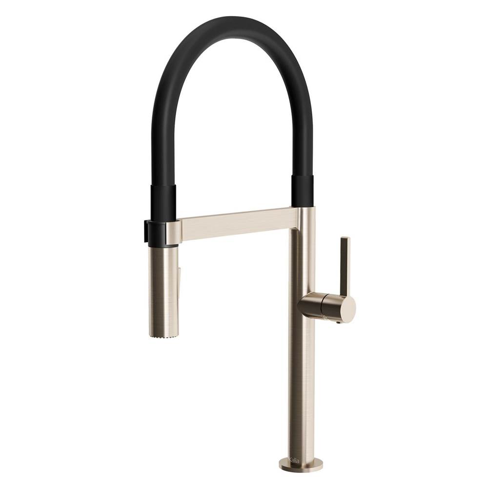 Kalia EXKI diver™ PVC Hose Single Handle Kitchen Faucet Pull-Down Dual Spray Stainless PVD