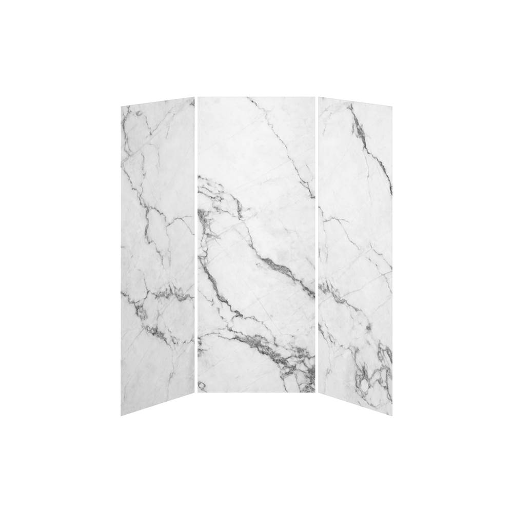 Kalia 36x36x36 Minerals - 36x36 3-Panel Shower Wall Kit for Alcove Installation - Minerals Gloss