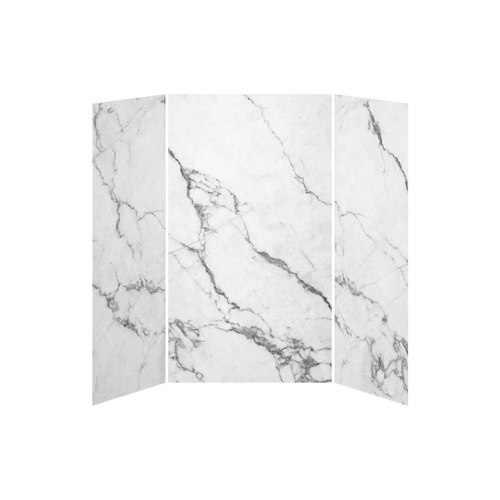 Kalia 36x48x36 Minerals - 48x36 3-Panel Shower Wall Kit for Alcove Installation - Minerals Gloss