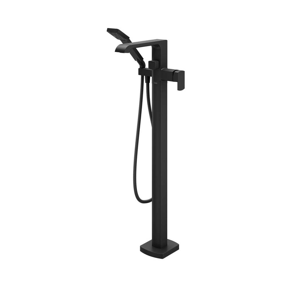Kalia SPEC SOBRIO™ Floormount Tub Filler with Handshower - Cartridge Included Without Rough-In - Matte Black