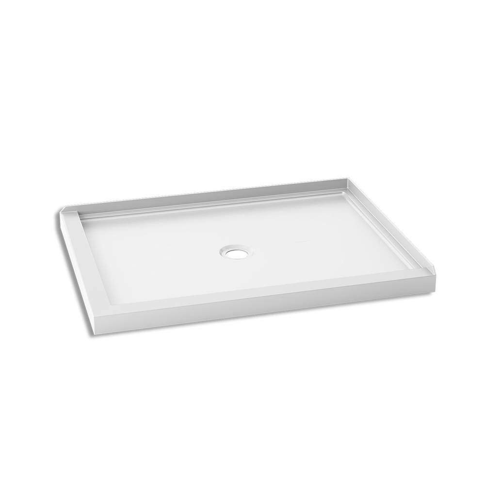 Kalia SPEC KONCEPT™ 48x36 Rectangular Acrylic Shower Base 48x36 with Central Drain and Right Integrated Tiling Flange on 2 Sides