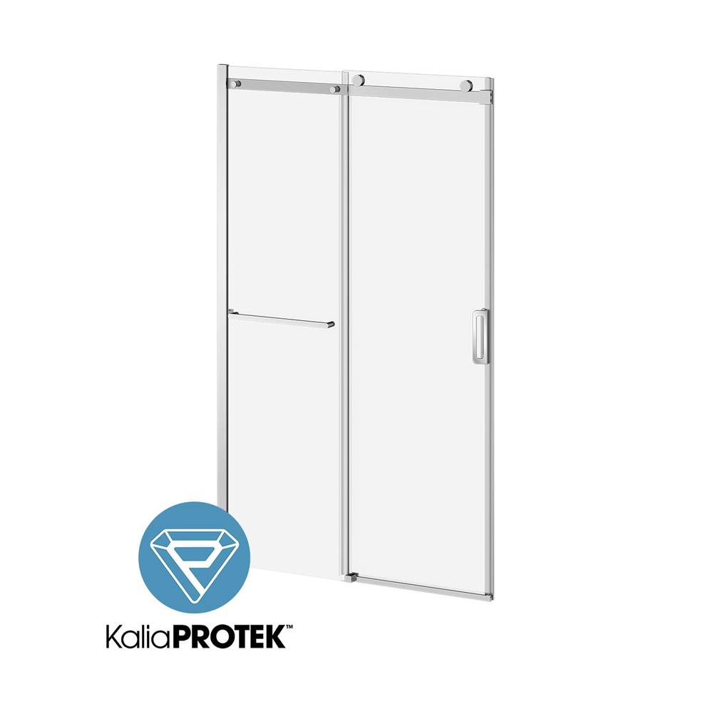 Kalia SPEC K3 - KaliaProtek protective film - 48 x 77'' sliding shower door with  towel bar - Chrome