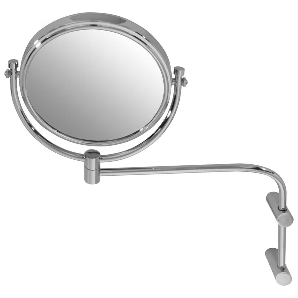 LaLoo Canada Circular Swing Mirror - 7 7/8'' Dia. - 7x Magnification  - Chrome
