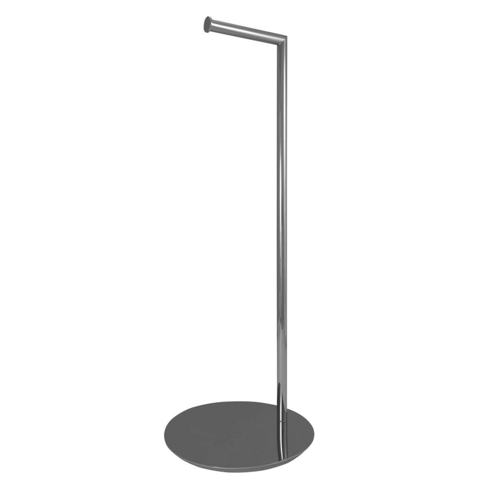 LaLoo Canada Paper Holder Floor Stand Round Bar - Brushed Gold