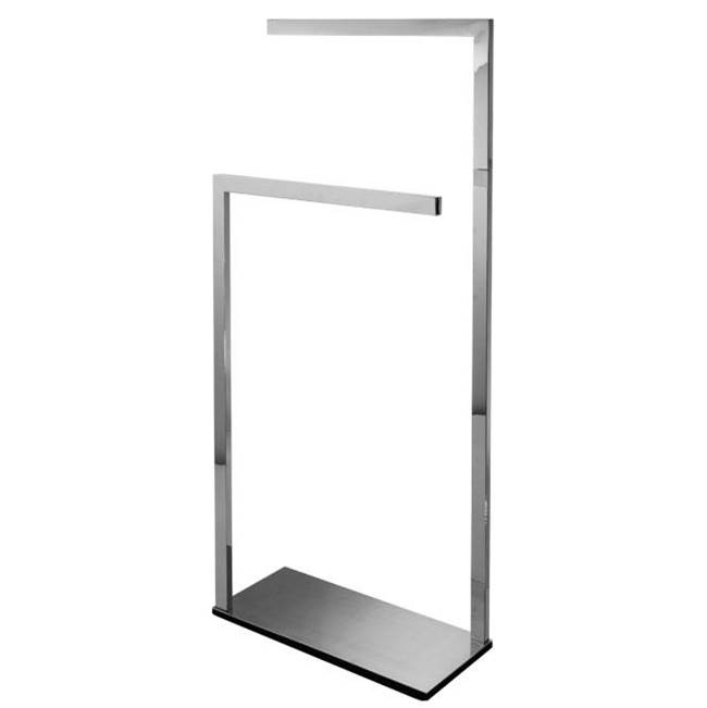 LaLoo Canada Double Bar Floor Towel Stand Square - Brushed Stainless