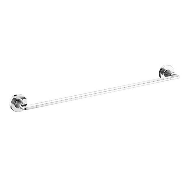 LaLoo Canada Draft Single Towel Bar - Chrome with White Frost