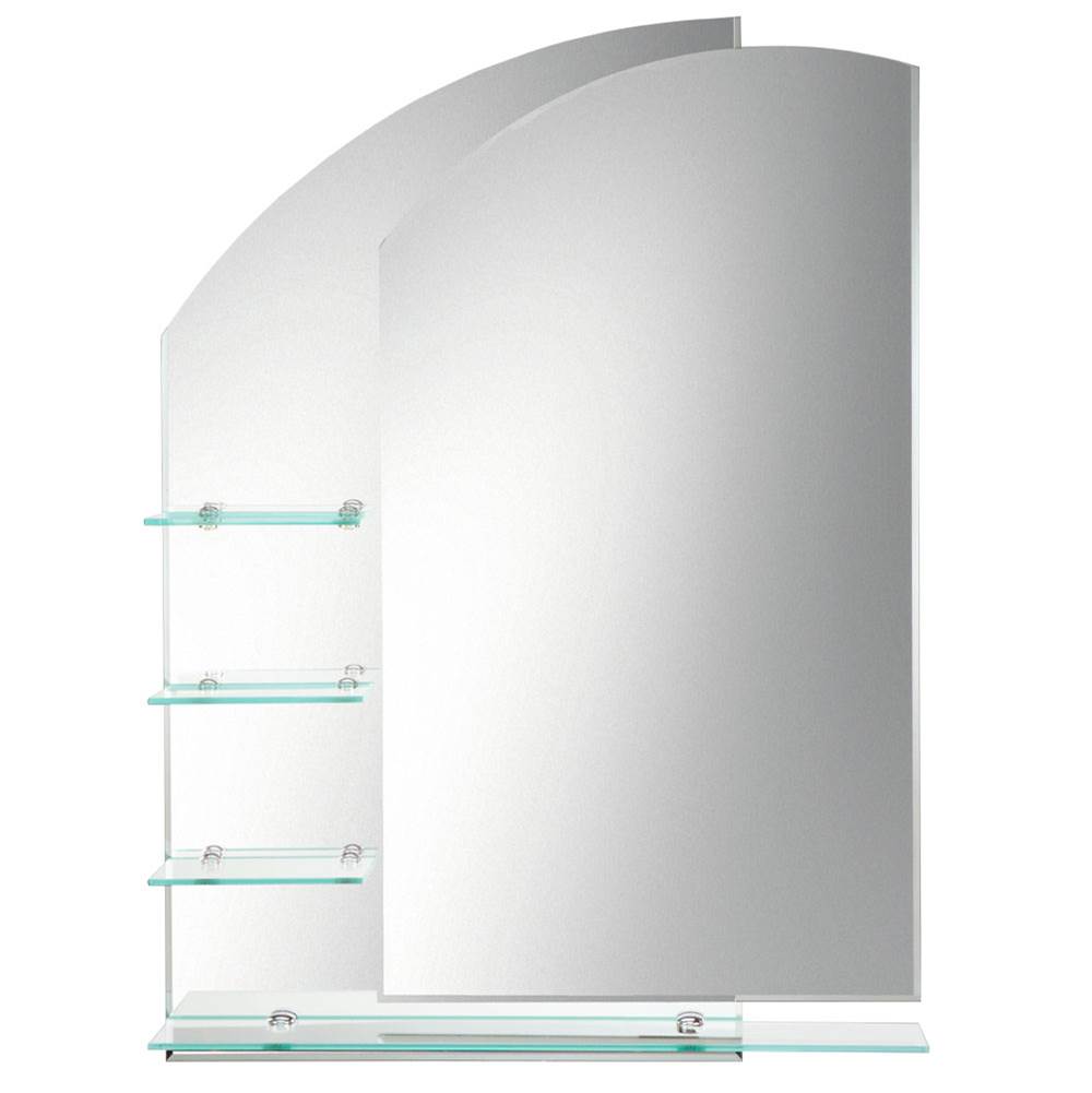 LaLoo Canada Heather Double Layer Mirror, 4 Shelves Left Hand Orientation
