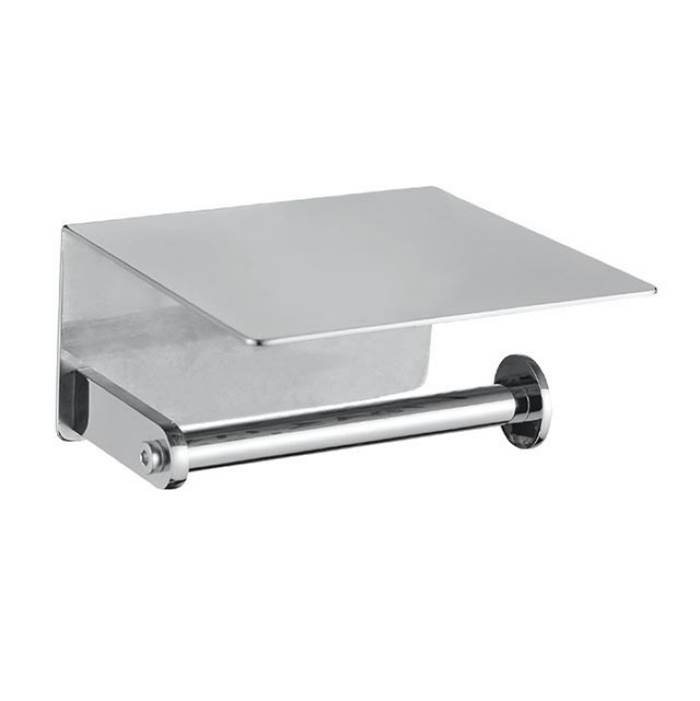 LaLoo Canada Paper Holder with Shelf - White Frost