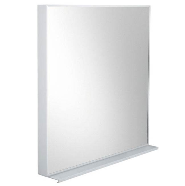 LaLoo Canada Qurios Natural Aluminum 30'' Mirror - White Frost
