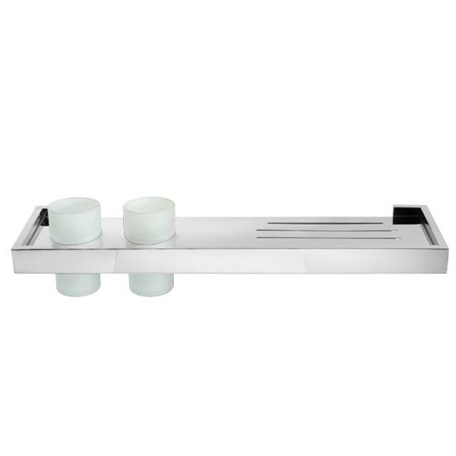 LaLoo Canada Stainless Shelf with drainage & 2 tumblers - Matte Black