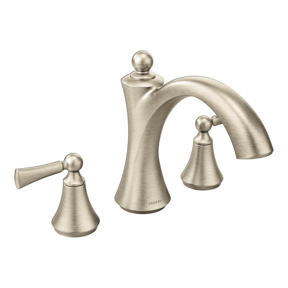 Moen Canada Wynford Brushed Nickel Two-Handle Non Diverter Roman Tub Faucet