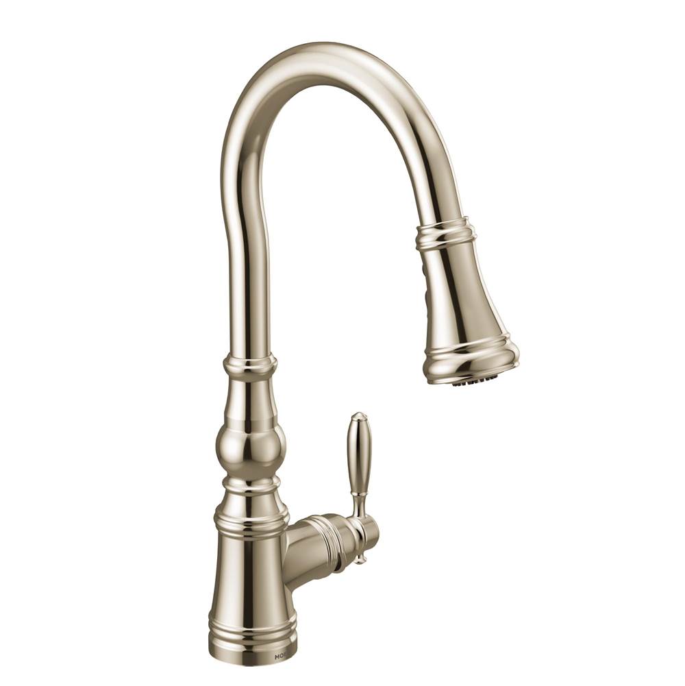 Moen Canada Weymouth Polished Nickel One-Handle High Arc Pulldown Kitchen Faucet