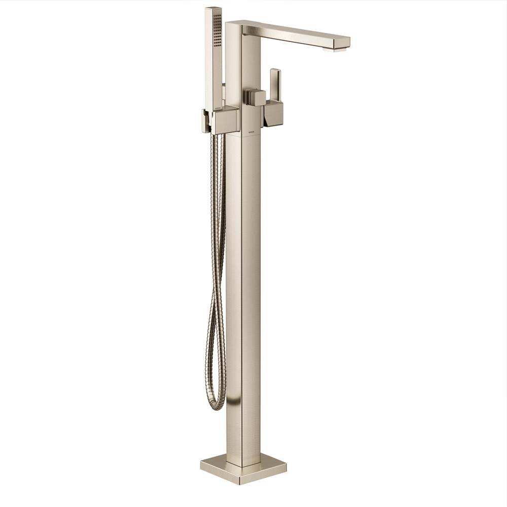 Moen Canada 90 Degree Brushed Nickel One-Handle Tub Filler Includes Hand Shower