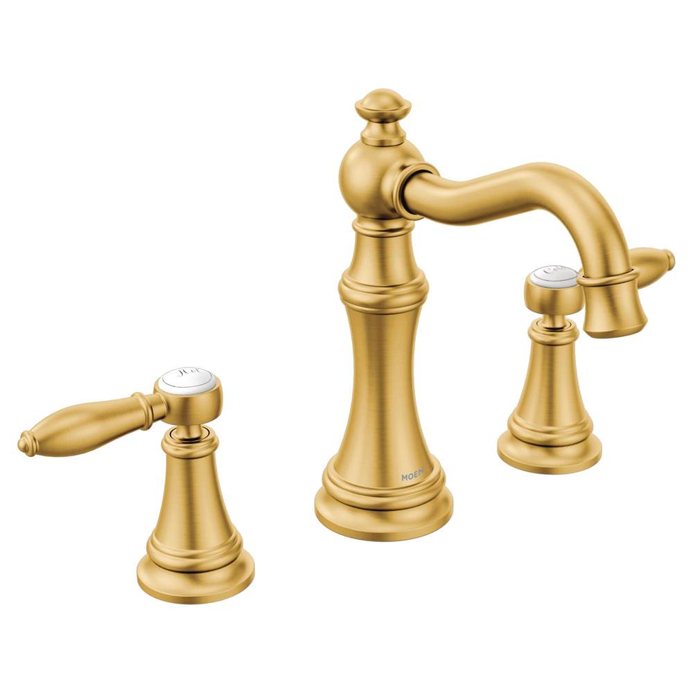 Moen Canada Weymouth Brushed Gold Two-Handle High Arc Bathroom Faucet