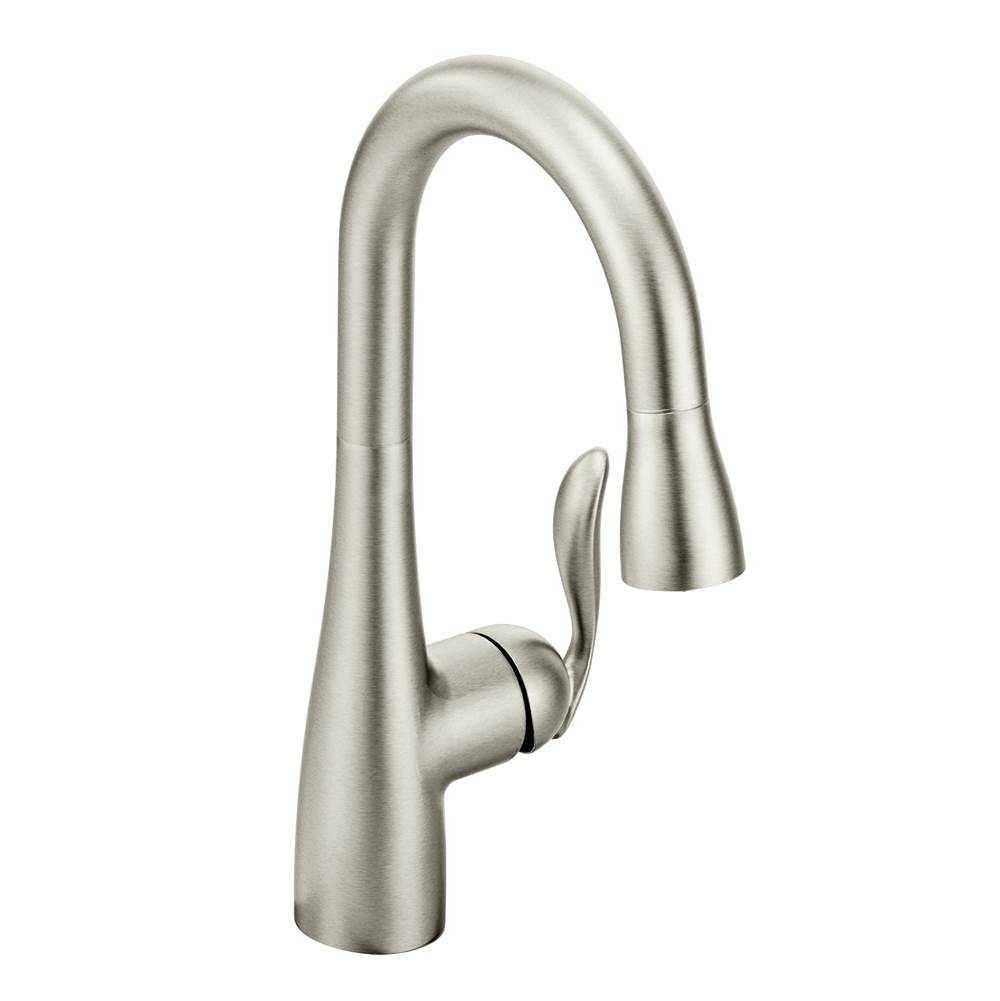 Moen Canada Arbor Spot Resist Stainless One-Handle High Arc Pulldown Bar Faucet