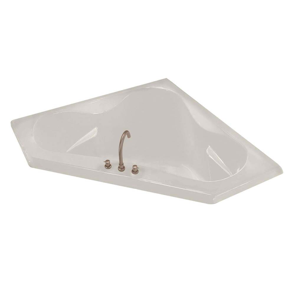Maax Canada Tryst 59.25 in. x 59.25 in. Corner Bathtub with Center Drain in Biscuit