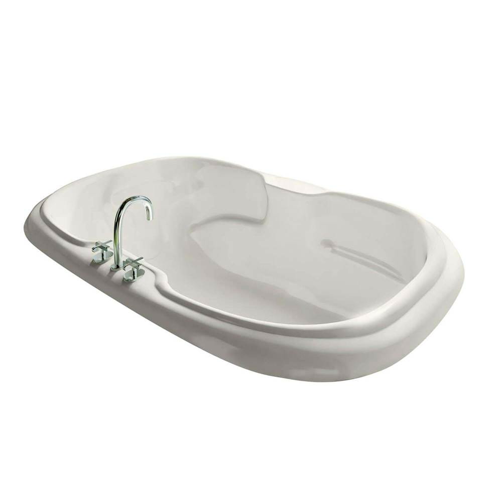 Maax Canada Calla 65.75 in. x 41.5 in. Drop-in Bathtub with Center Drain in Biscuit