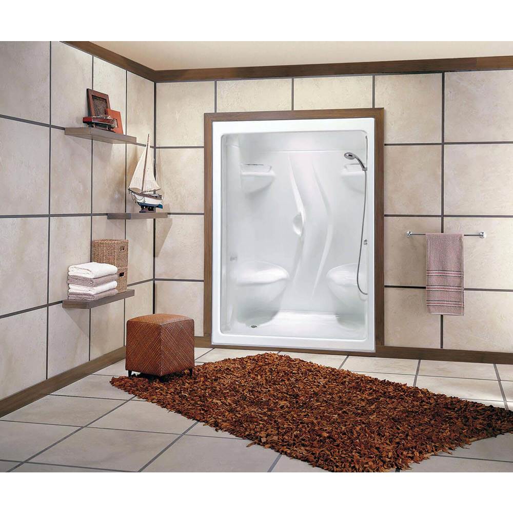 Maax Canada Stamina 60-I 59.5 in. x 35.75 in. x 85.25 in. 1-piece Shower with Left Seat, Left Drain in White