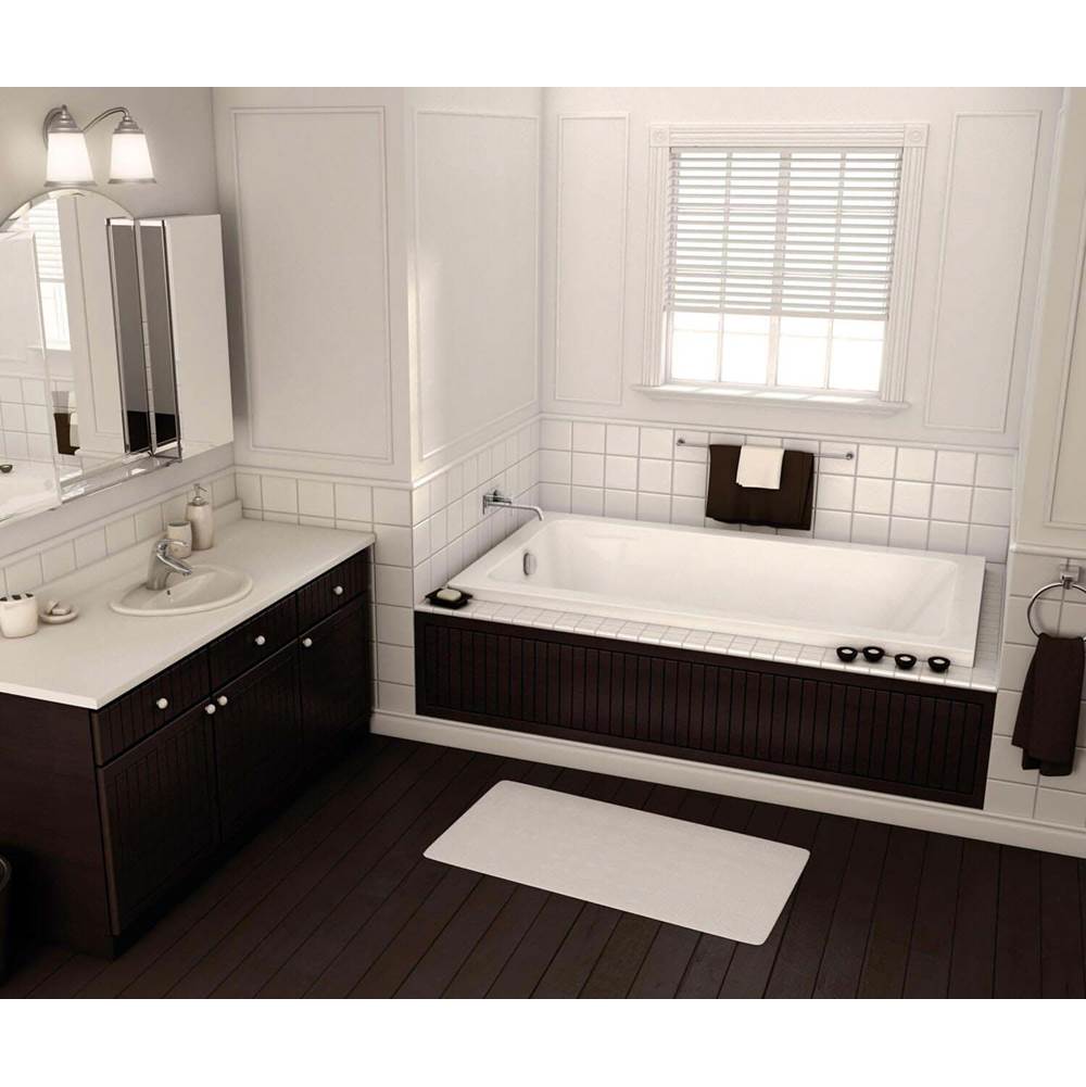 Maax Canada Pose 59.875 in. x 29.875 in. Drop-in Bathtub with Whirlpool System End Drain in White