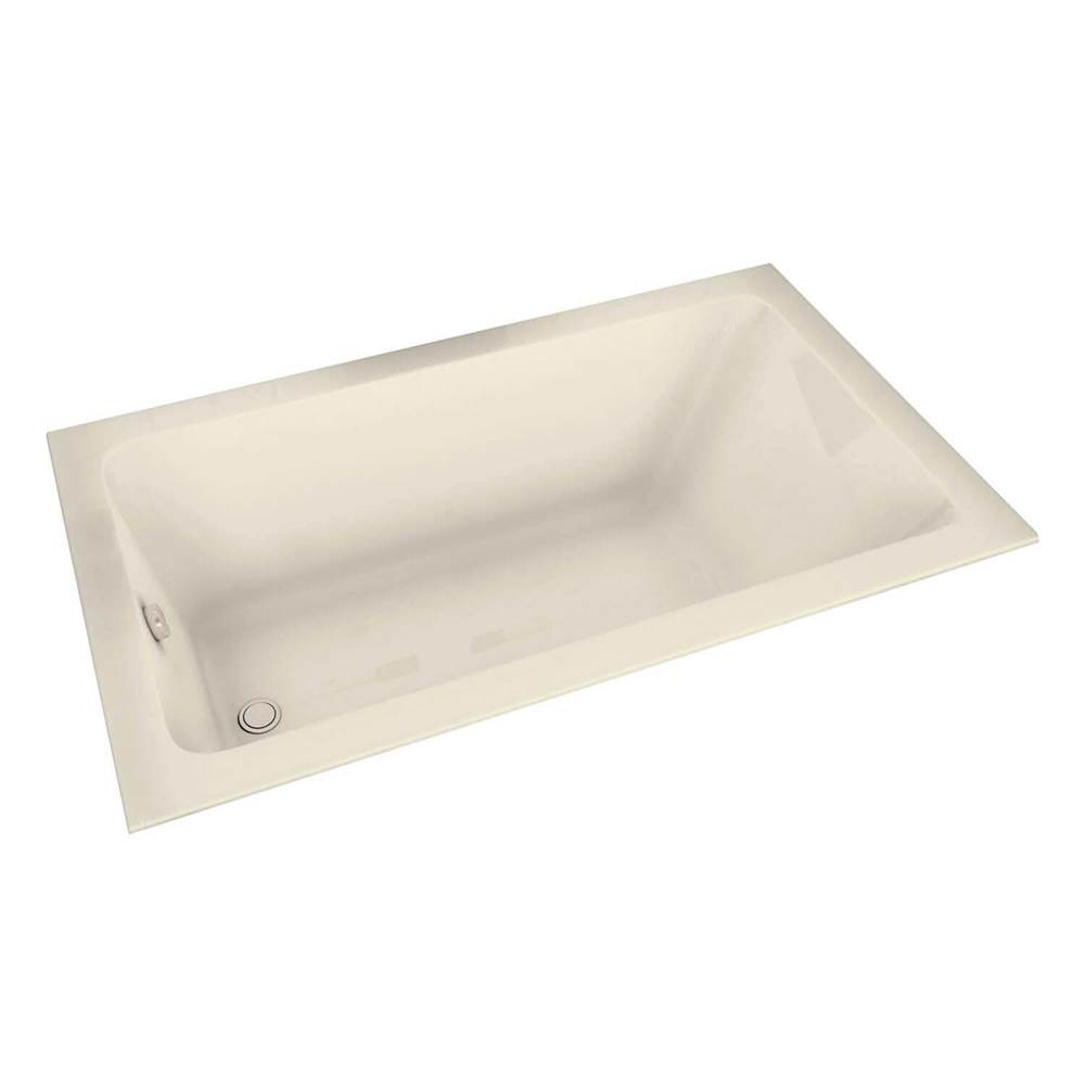 Maax Canada Pose 66.25 in. x 31.75 in. Drop-in Bathtub with Whirlpool System End Drain in Bone