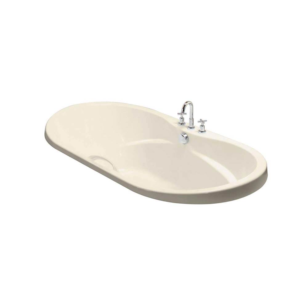 Maax Canada Living 72 in. x 42 in. Drop-in Bathtub with Combined Hydromax/Aerofeel System Center Drain in Bone