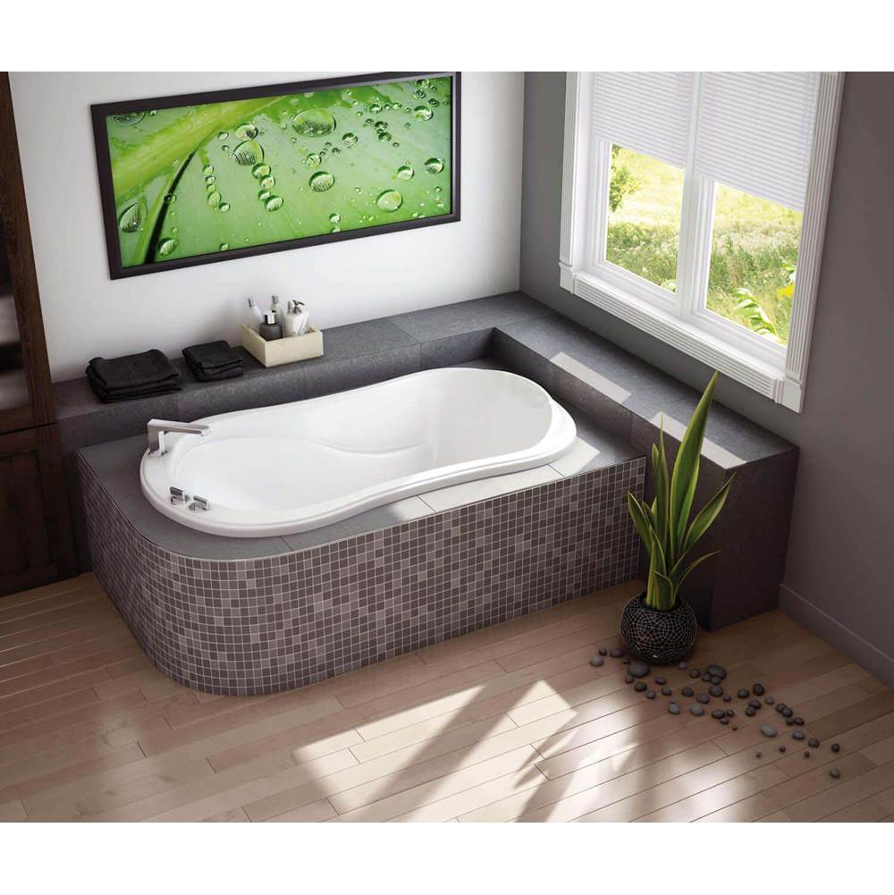 Maax Canada Vichy 60.125 in. x 33.625 in. Drop-in Bathtub with Combined Whirlpool/Aeroeffect System End Drain in White