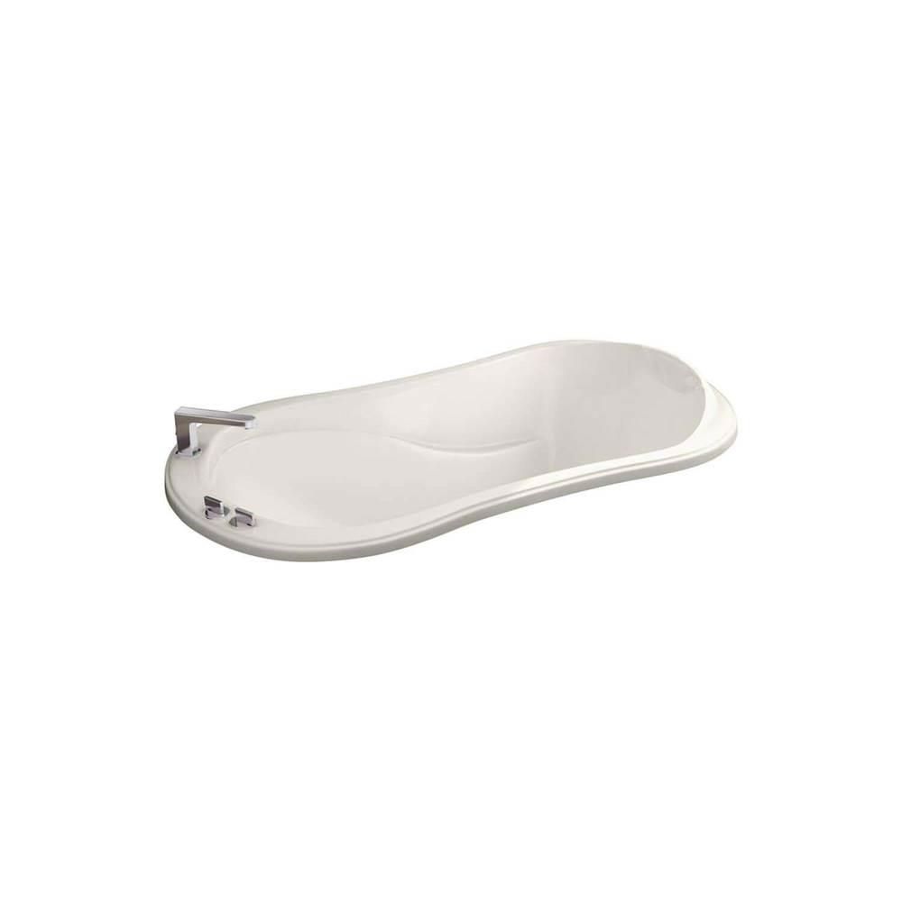 Maax Canada Vichy 60.125 in. x 33.625 in. Drop-in Bathtub with End Drain in Biscuit