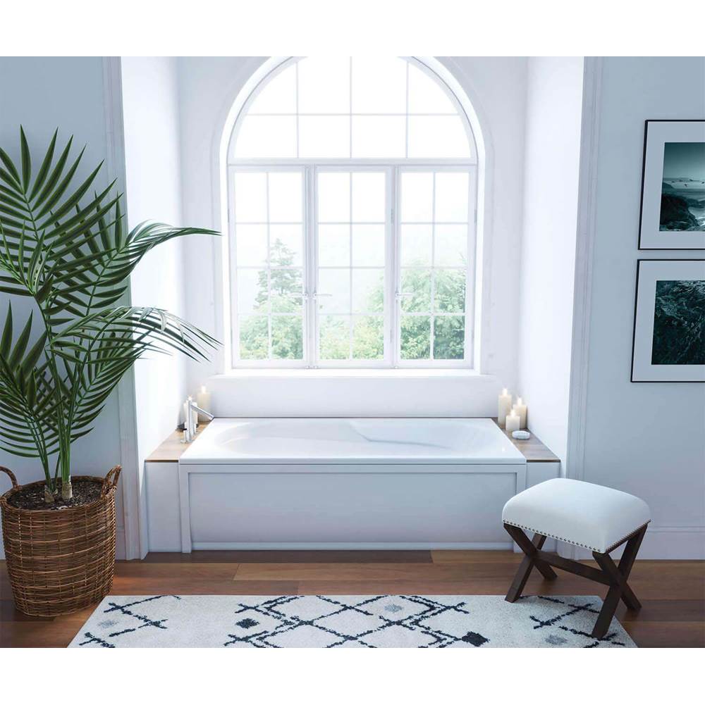 Maax Canada Baccarat 71.5 in. x 35.625 in. Alcove Bathtub with Aerofeel System End Drain in White