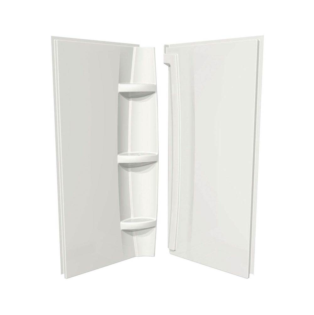 Maax Canada 30 in. x 1.5 in. x 72 in. Direct to Stud Two Wall Set in White