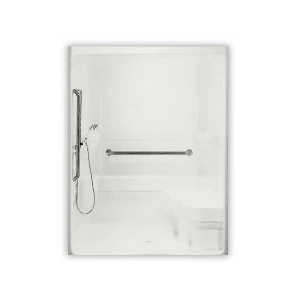 Maax Canada 60NHS 66 in. x 36.875 in. x 84 in. 1-piece Shower with No Seat, Center Drain in White