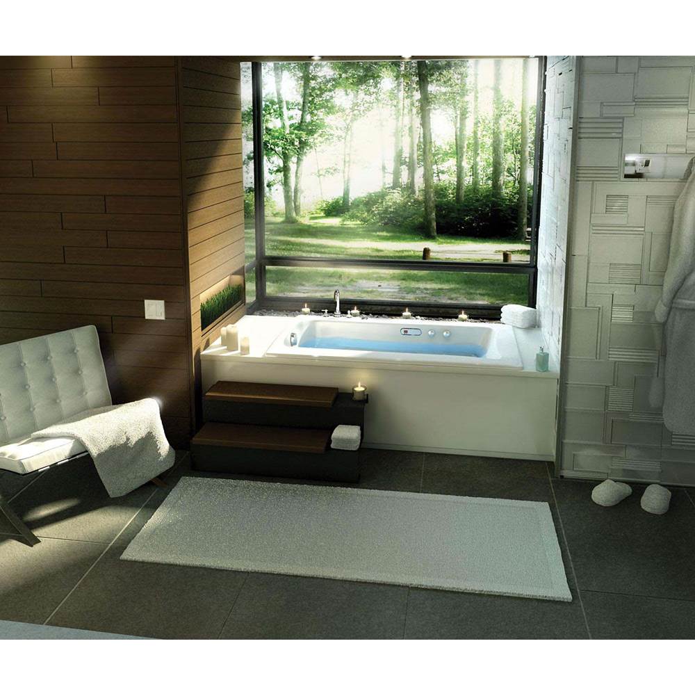 Maax Canada Release 59.625 in. x 36 in. Alcove Bathtub with Aerofeel System End Drain in White