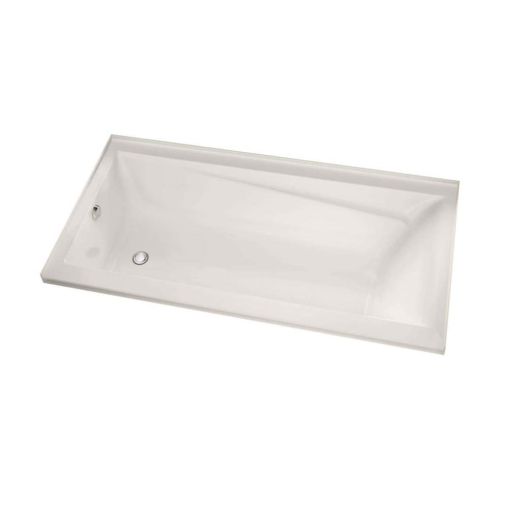 Maax Canada Exhibit IF 59.75 in. x 31.875 in. Alcove Bathtub with Aeroeffect System Left Drain in Biscuit