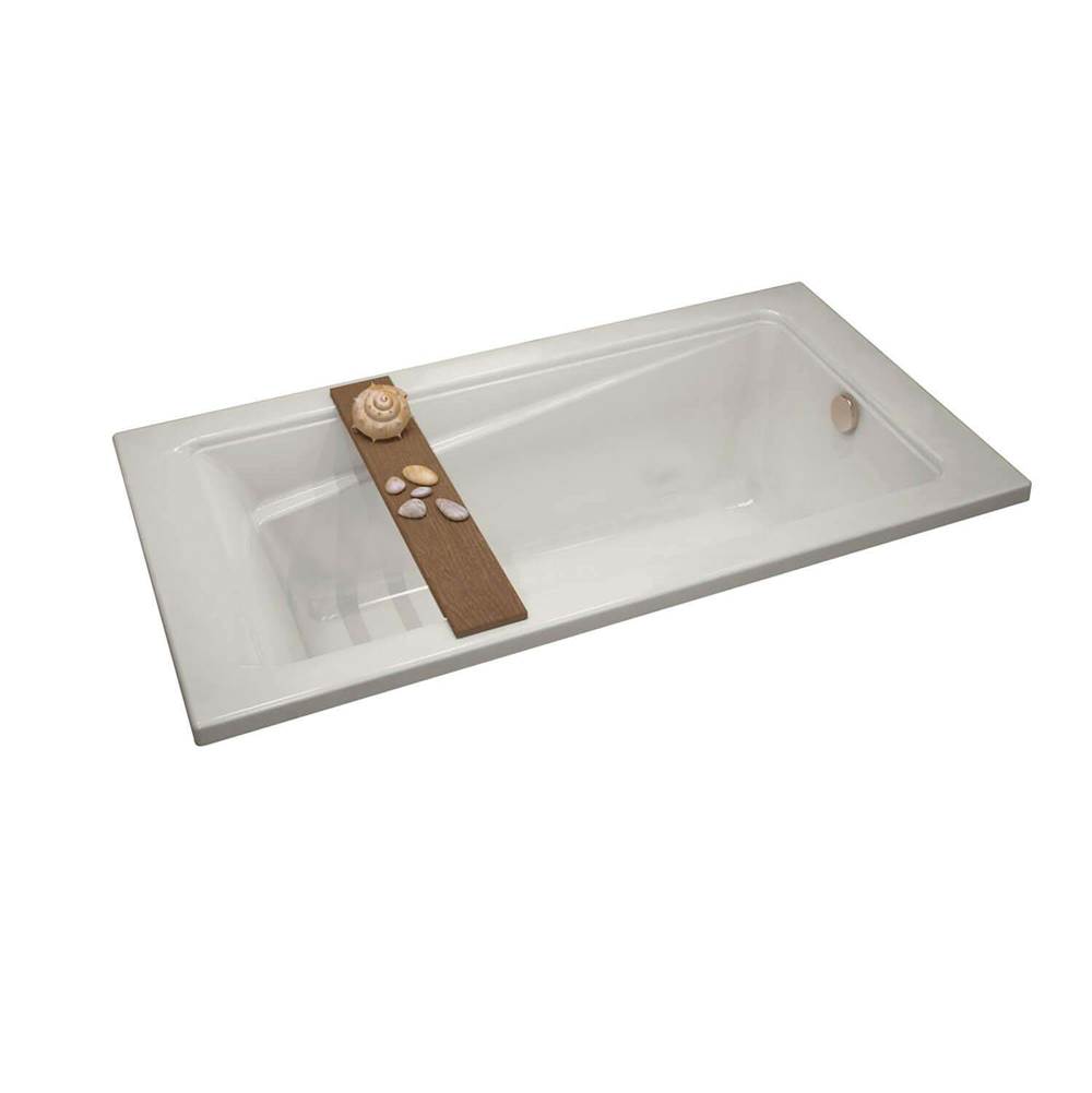 Maax Canada Exhibit 59.875 in. x 36 in. Drop-in Bathtub with End Drain in Biscuit