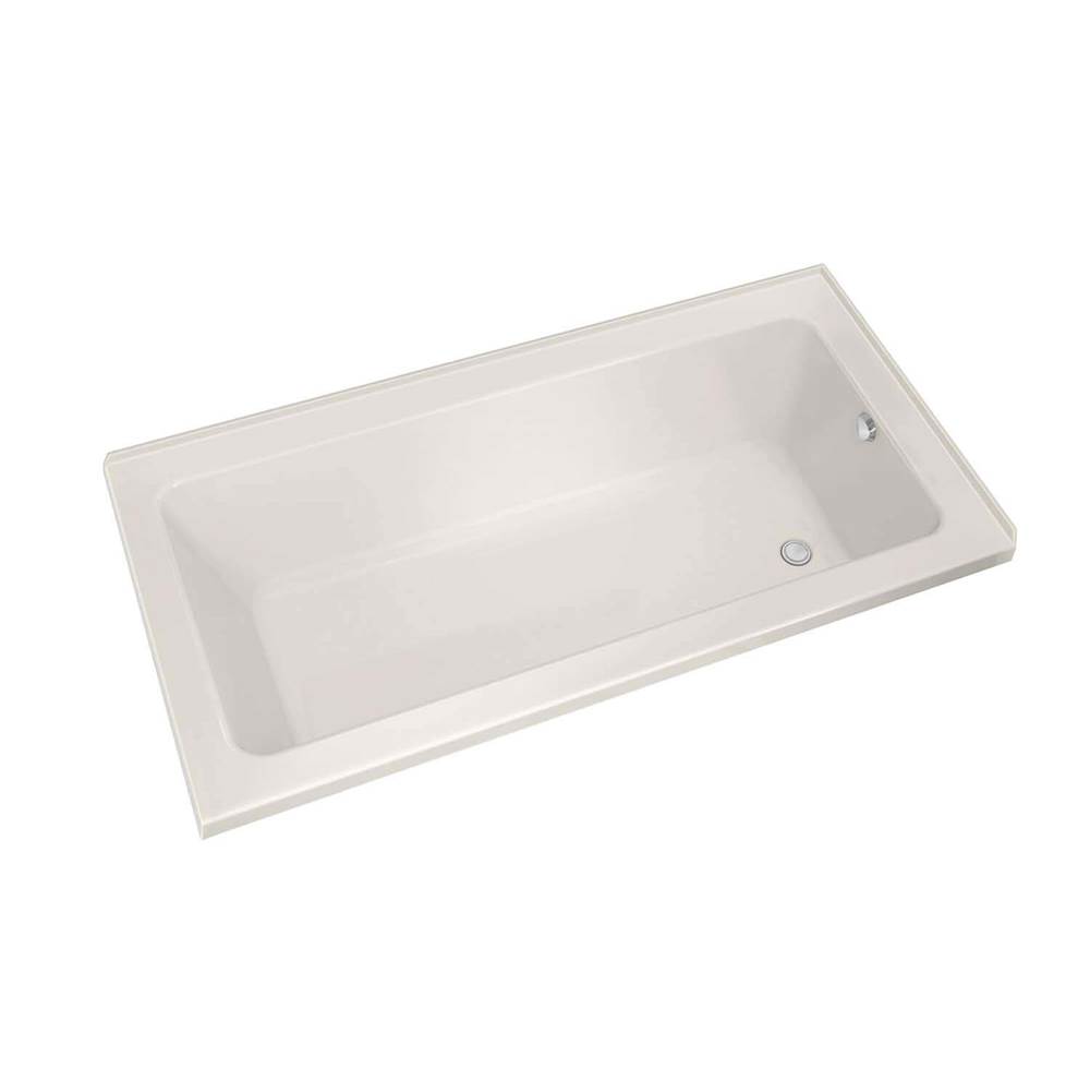 Maax Canada Pose IF 71.5 in. x 35.375 in. Corner Bathtub with Aeroeffect System Right Drain in Biscuit