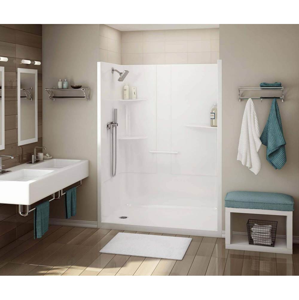 Maax Canada Allia 60 in. x 34 in. x 79 in. 1-piece Shower with No Seat, Center Drain in White