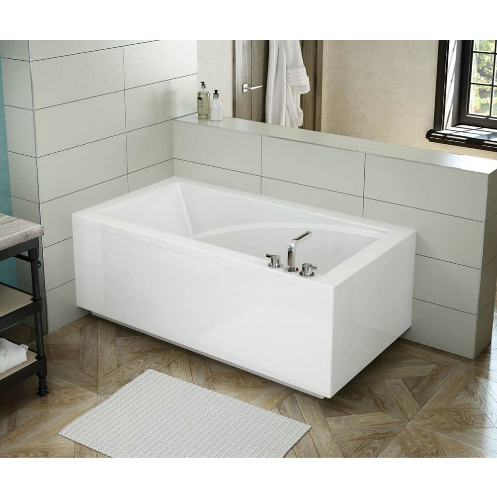 Maax Canada ModulR corner left (with armrests) 59.625 in. x 31.875 in. Corner Bathtub with Left Drain in White