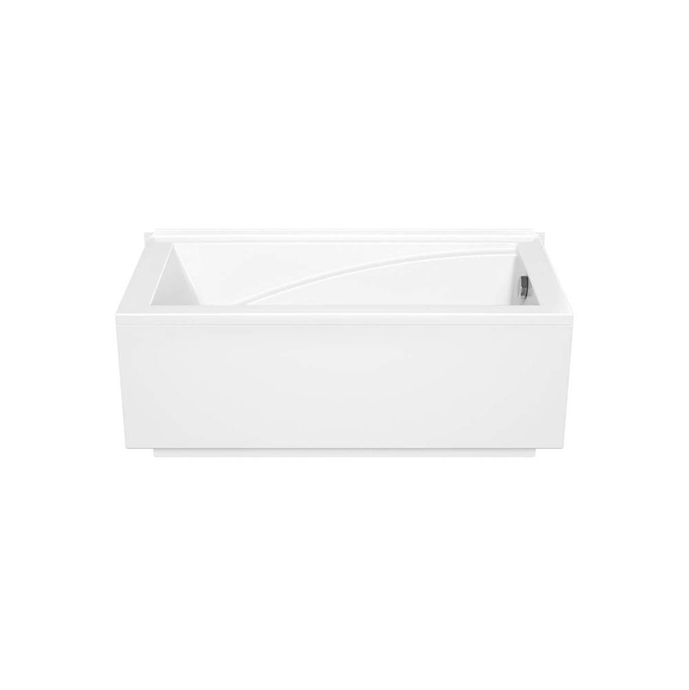 Maax Canada ModulR wall mounted (with armrests) 59.625 in. x 31.875 in. Wall Mount Bathtub with Right Drain in White
