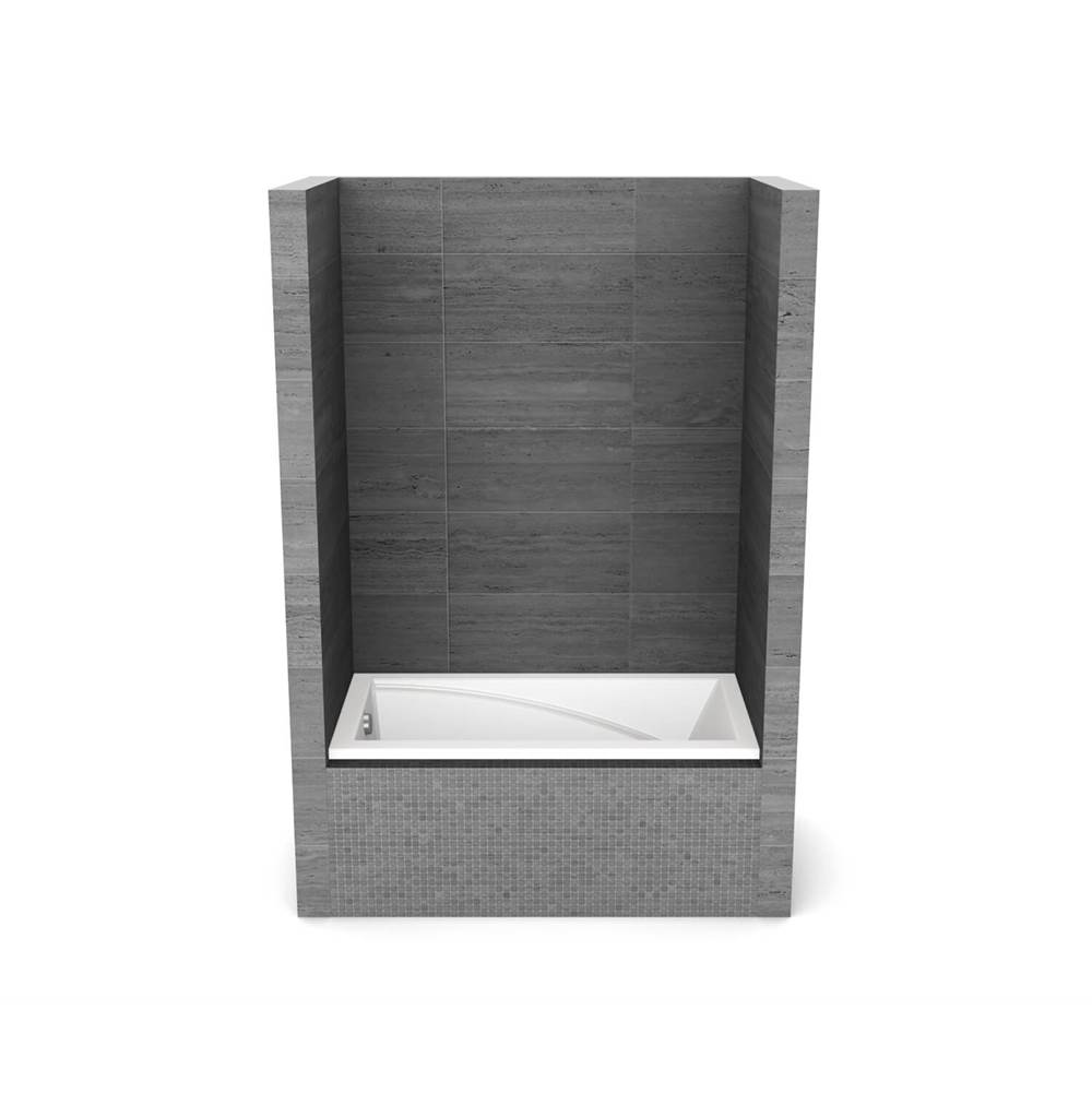 Maax Canada ModulR IF (with armrests) 59.625 in. x 31.875 in. Alcove Bathtub with Left Drain in White
