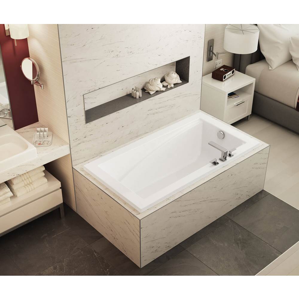 Maax Canada ModulR drop-in (with armrests) 59.625 in. x 31.875 in. Drop-in Bathtub with End Drain in White