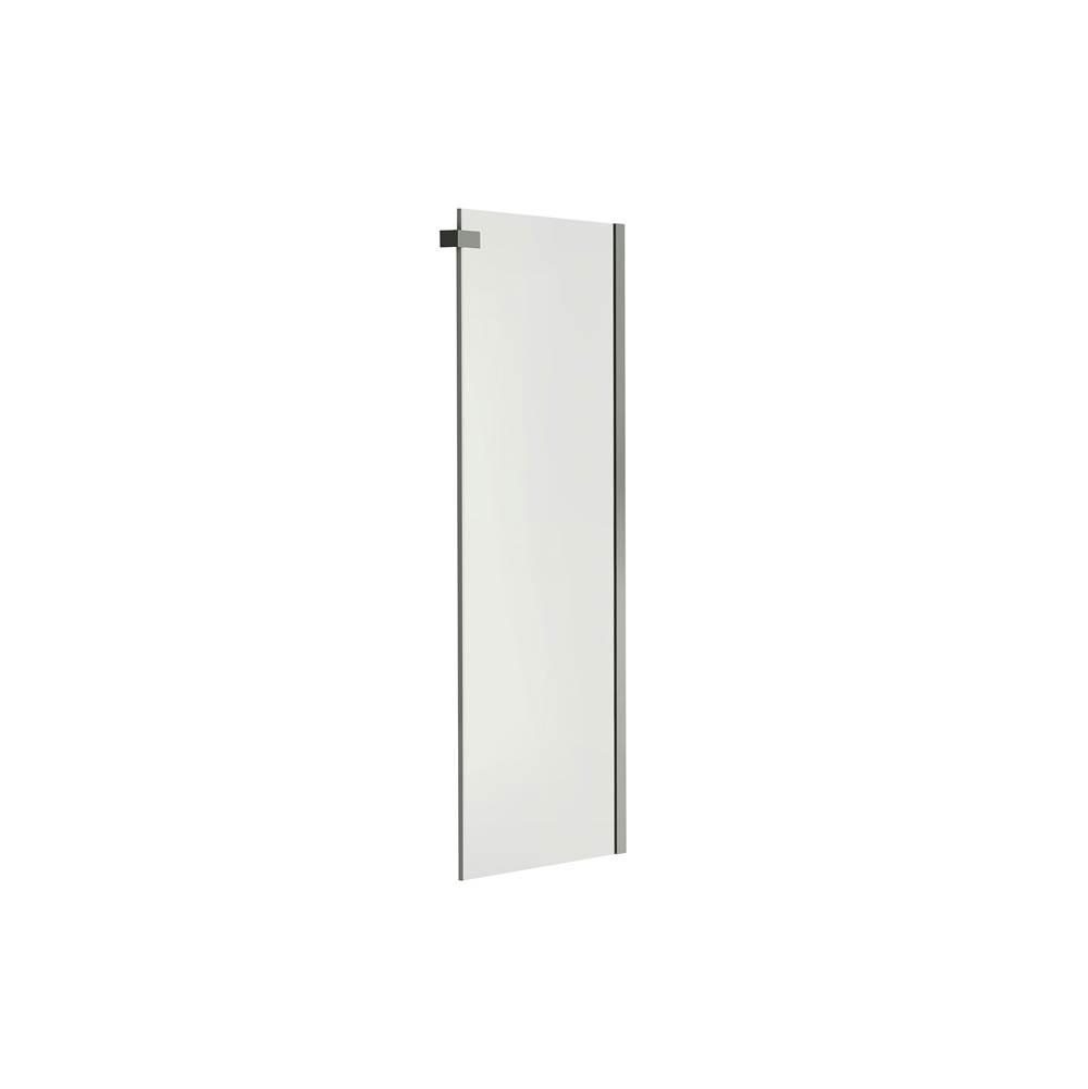 Maax Canada Halo 32.75-33.875 in. x 78.75 in. Return Panel with Clear Glass in Brushed Nickel