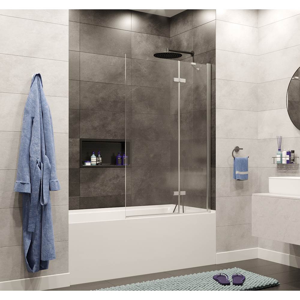Nautika RELAX532R Bath with Integrated Tile Flange and Right Drain, White