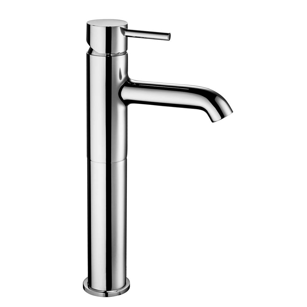 Palazzani MIMO - Tall single control mixer for washbasin, with pop-up waste Click-Clack 1'' 1/4 total covering plug. 