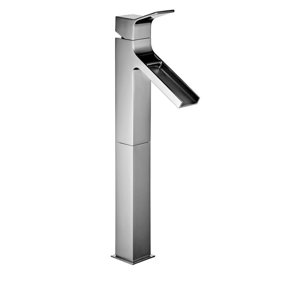 Palazzani TRACK/YOUNG - Single lever vessel lavatory faucet Height of 366 mm Waterfall effect (Chrome)