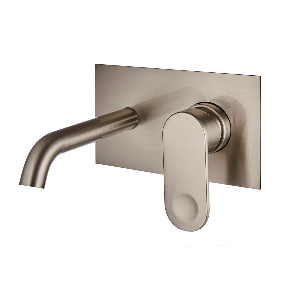 Palazzani WILD - Wall mounted single lever lavatory faucet (Brushed Steel)   Special order