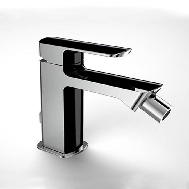 Palazzani MIS single lever bidet faucet with pop-up waste 1.25'' (CHROME-BLACK)