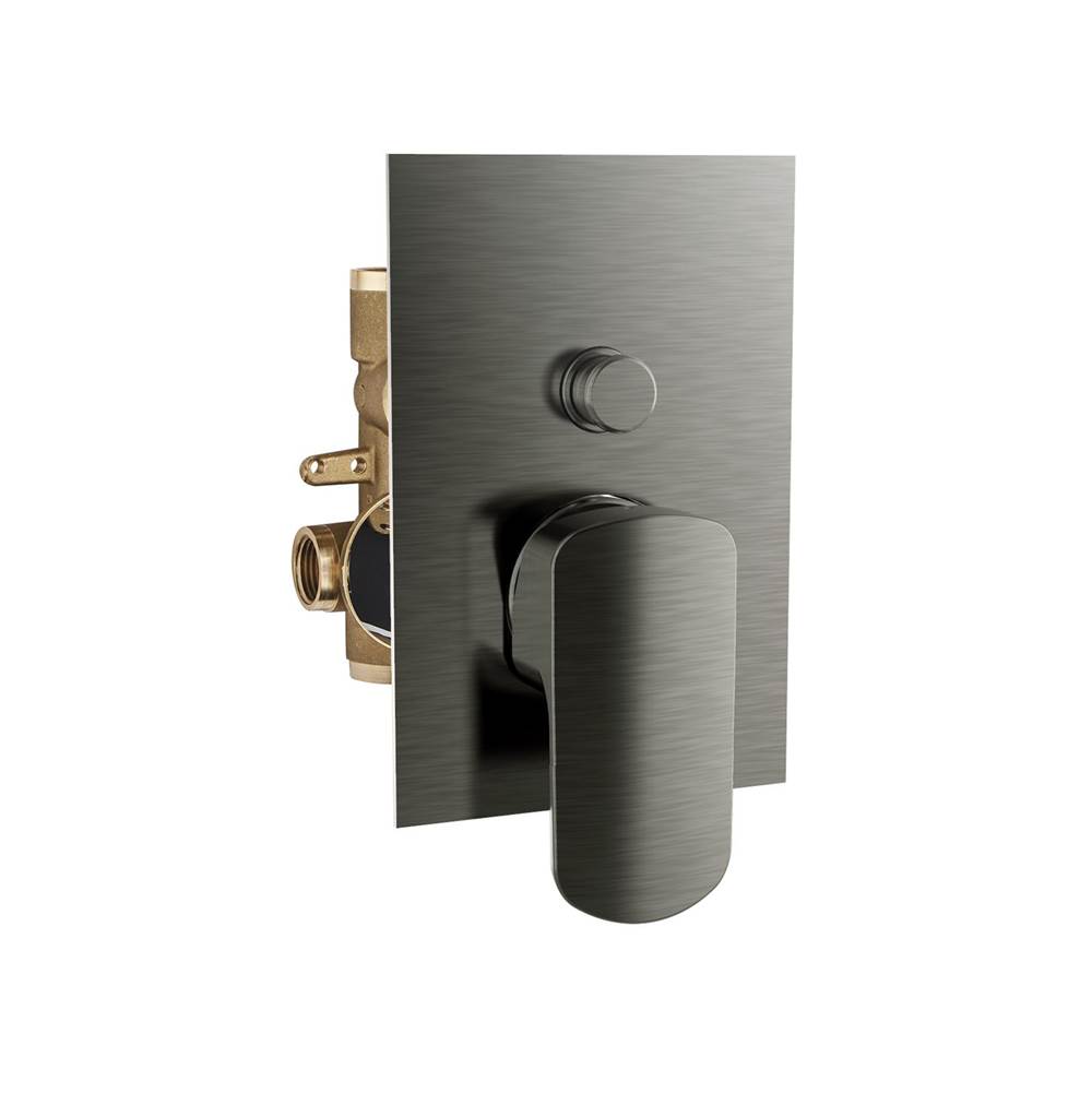 Palazzani MIS COLOR - Wall mounted pressure balanced brass faucet (Brushed Steel)